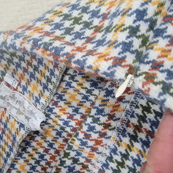 Sadie & Sage Multicolor Houndstooth Women's Skirt Size Large - Picture 9 of 10